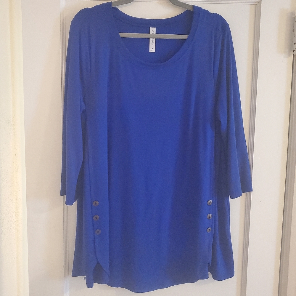 Tunic with button detail